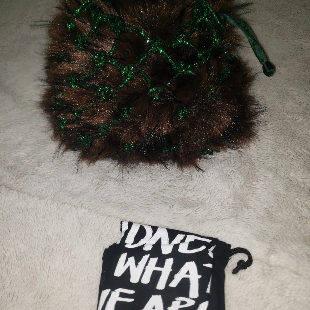 Kurt Geiger Green and Brown Fur Handbag - Picture 5 of 11